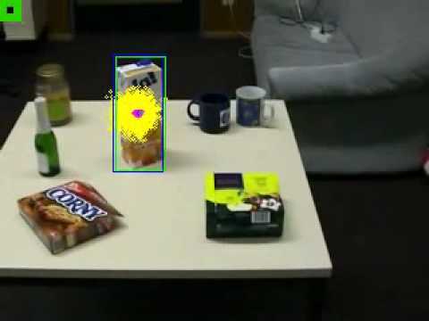 Video Tracking with an Adaptive Particle Filter (Juice Box)