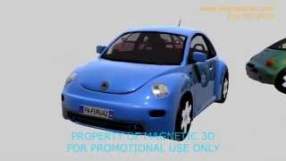 Magnetic 3D - Volkswagen Content - Beetle Rotation