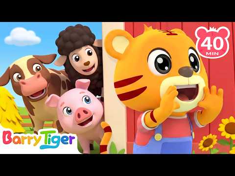 Say Hello to the Farmyard Friends! ✨ ｜ Farm Animals ｜ Animal Songs & Nursery Rhymes ｜ BarryTiger