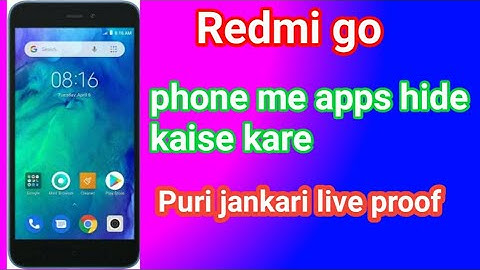 🔥Redmi go phone me app hide kaise kare 🤔 Redmi go app hide starting to Redmi go