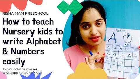 How to teach Nursery Kids to write Alphabet and Numbers Fastly & Easily | Risha Mam Preschool