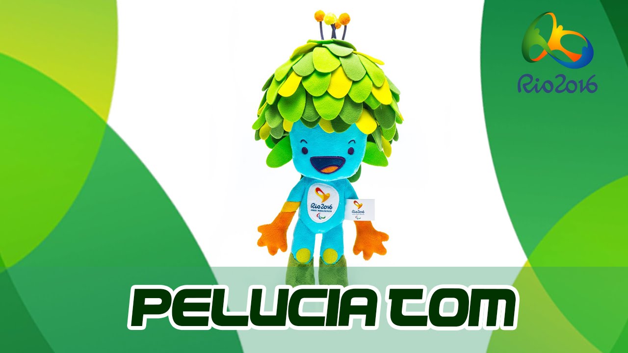 Pelúcia Mascote Tom Paralimpíadas Rio 2016
