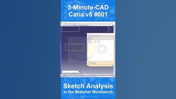 3MC - Catia v5 #001 - Sketch Analysis in the Sketcher Workbench