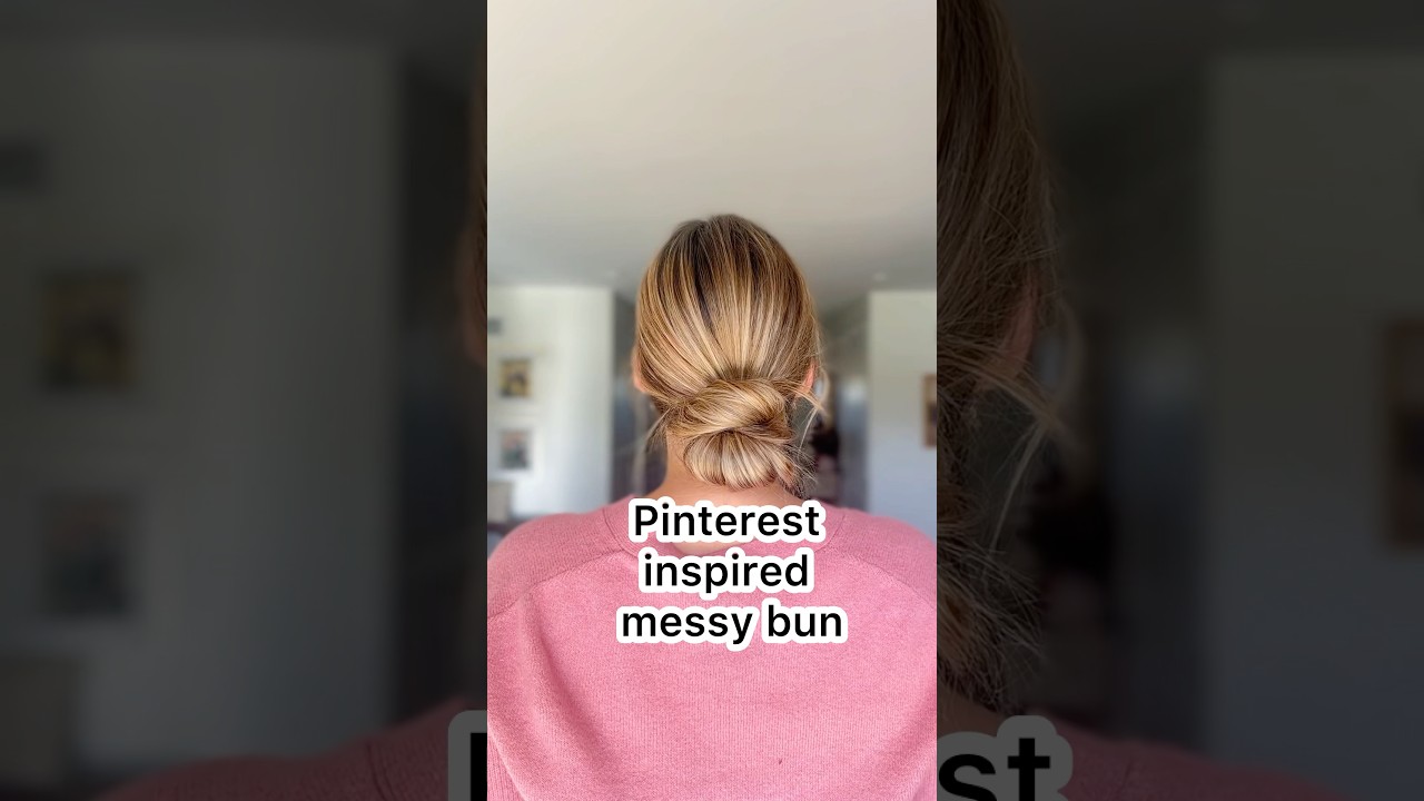 Небрежный пучок, вдохновлённый Pinterest 🩷