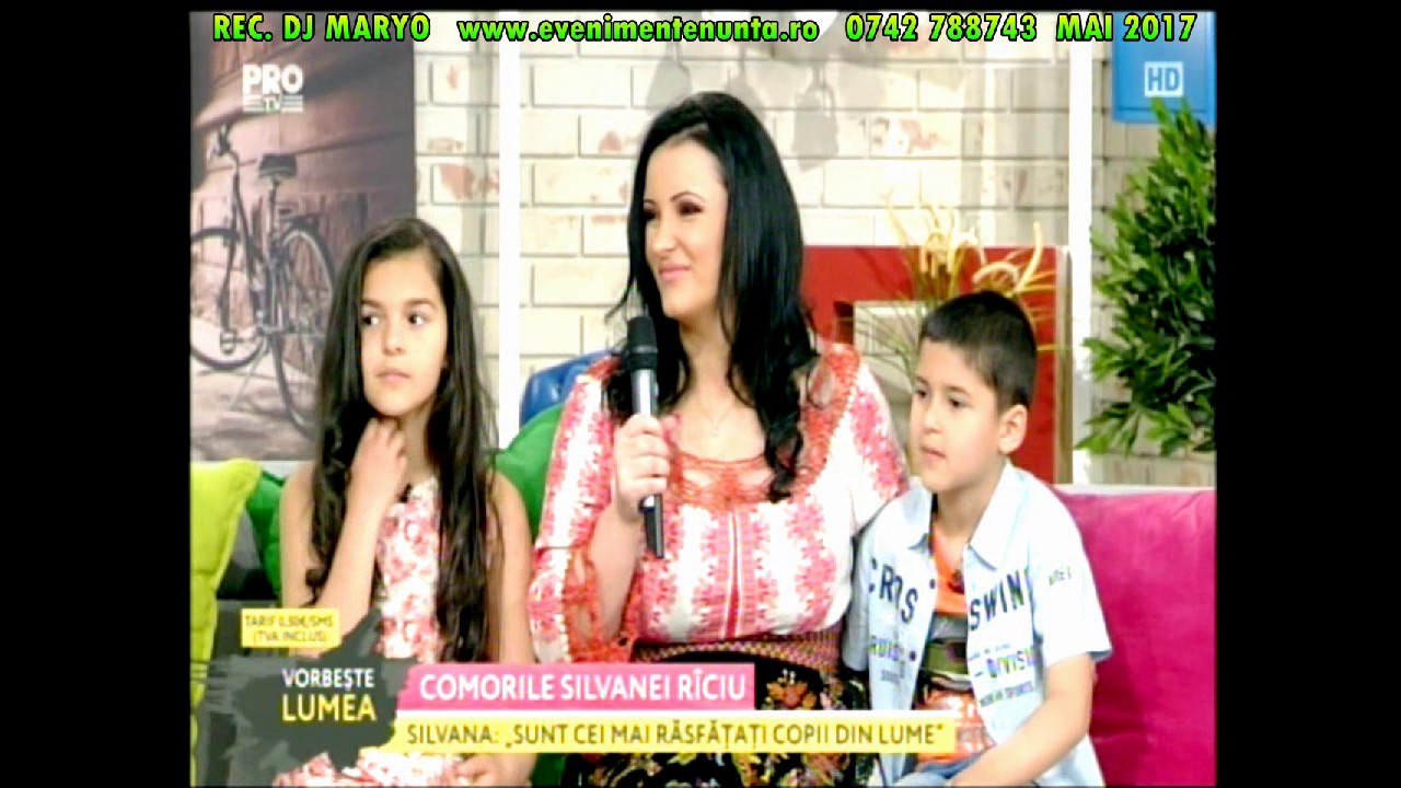 Silvana Riciu cu copiii la Pro Tv- emisiunea Vorbeste lumea -24mai 2017