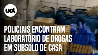 Policiais encontram laboratório de drogas em subsolo de casa em São Paulo