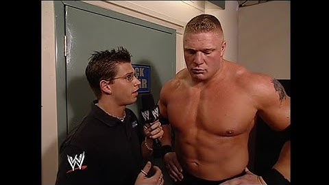 Josh Mathews interviews Brock Lesnar! 05/08/2003