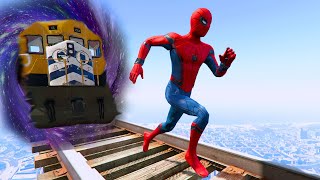 GTA 5 Random Portals #49 (Spider-Man Secret Mission Jumping Into Black Hole)