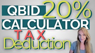 How Does The 20% QBID Work? QBID Calculator  What Qualifies  [QUALIFIED BUSINESS INCOME DEDUCTION]