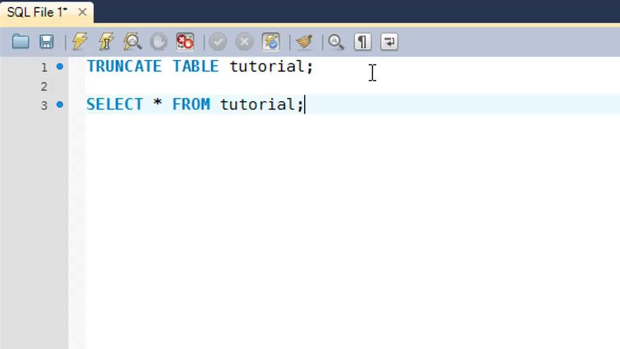 truncate table sql  New Update  SQL Tutorial - 53: The TRUNCATE TABLE Command