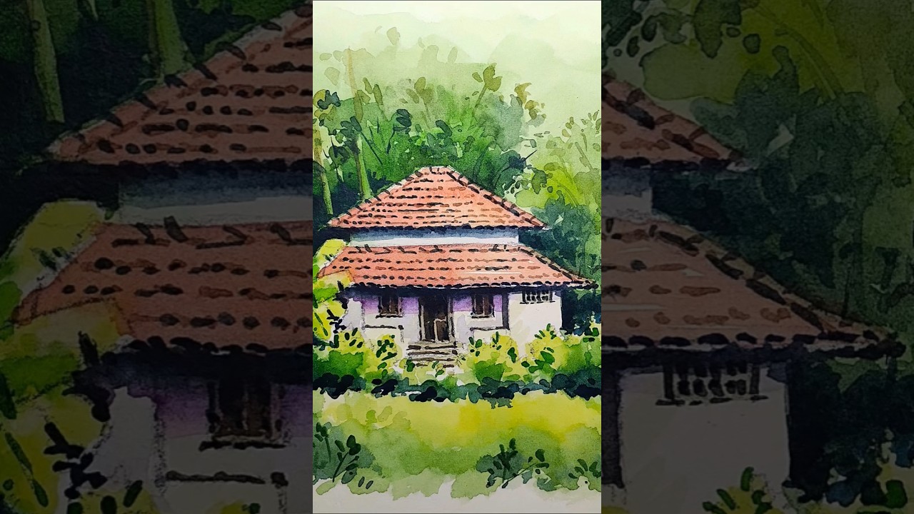 📌 A Refreshing Watercolour Landscape Painting