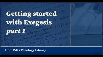 Getting Started with...Exegesis (Part 1)