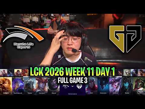 HLE vs GEN GAME 3 LCK SUMMER 2026 | FULL GAME | HANWHA LIFE vs GENG ESPORTS G3 LCK 2026 W11D1
