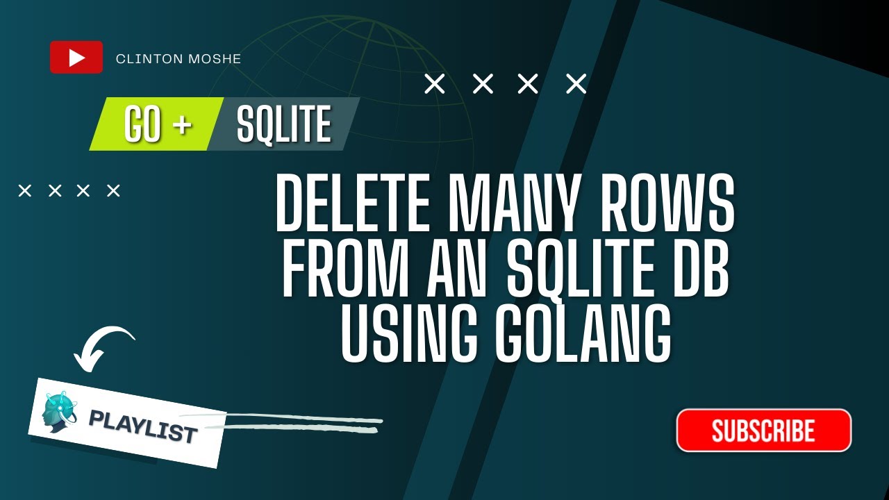 9.0 Go SQLite: Delete Many Rows from and SQLite DB using Golang - YouTube