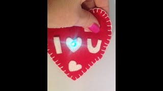 Valentine Heart a e-textile project from Light Stitches
