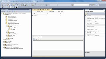 SQL Server 2012 Create a Database and Table