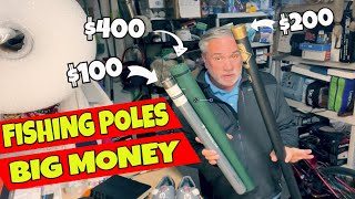 FISH ON!  Fishing Poles Sell On Ebay For Big Money.  DON'T pass them up at garage sales
