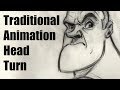 Traditional animation  head turn