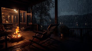 The Sound Of Rain Falling On A Quiet Balcony | 3 Hours Of Sweet, Deep Rain Sound For Sleep