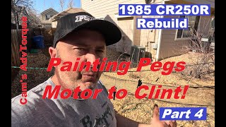 1985 Honda CR250 Rebuild  Part 4  Dropped Motor to Clint, Painting & I failed at linkage bearings