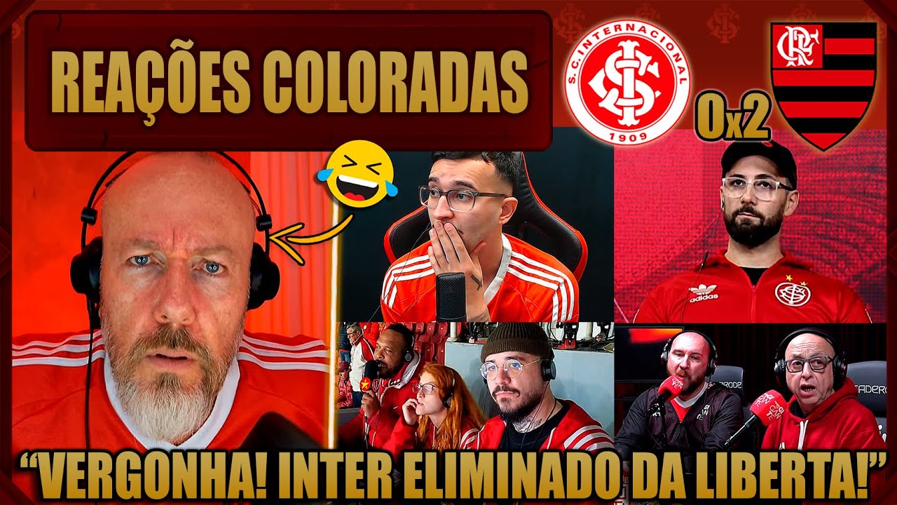 REAÇÕES dos COLORADOS - INTERNACIONAL 0x2 FLAMENGO - INTER ELIMINADO DA LIBERTADORES! VAMOS RIR!