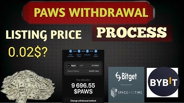 Paws Withdrawal Kaise kare || Paws Claim Process || Paws Bybit Withdrawal || Paws Bitget Withdrawal