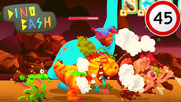 🟡Dino Bash: Dinosaur Battle LEVEL 45 [SHOOTING TIME] Gameplay - Walkthrough