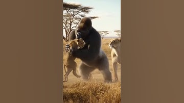 Gorilla Saves Lion Cub From Lioness After Roaring 🦍 🦁