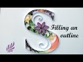 QUILLING:  How to Fill a Letter S Outline