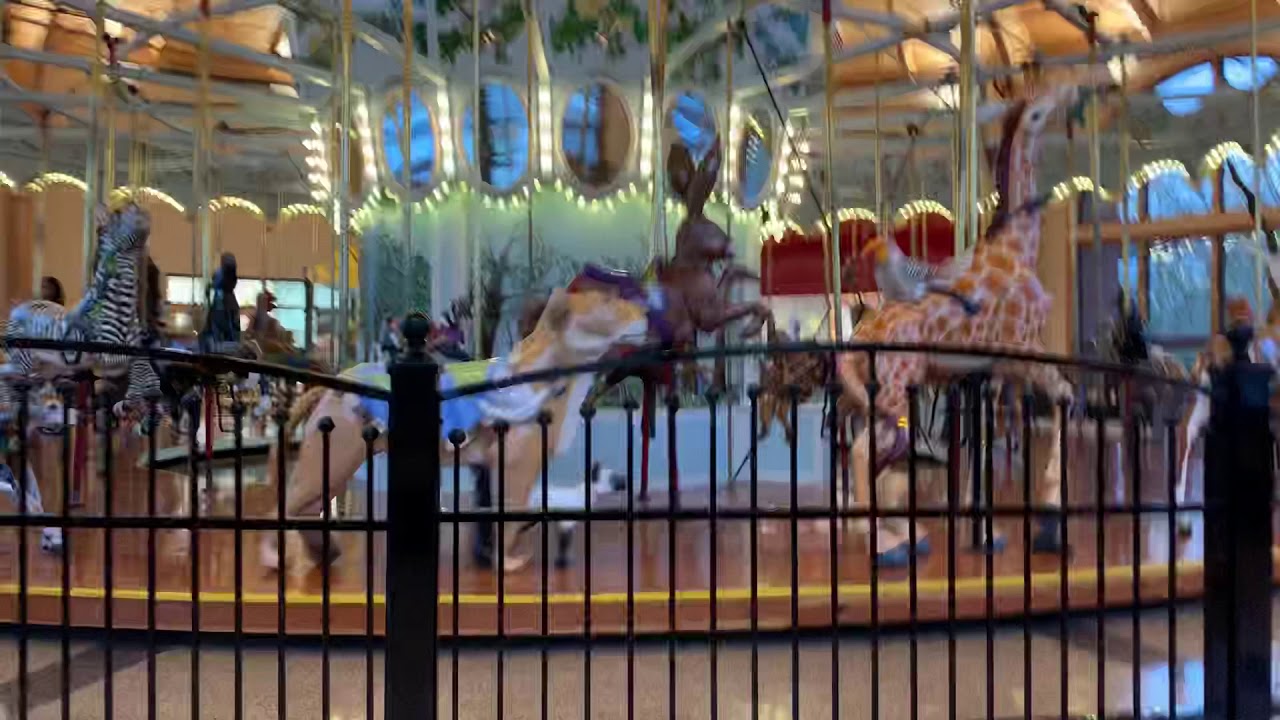 Riding with Yasmin at the Historic Carousel & Museum Albany Oregon