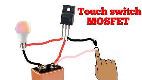 How to make touch switching LED light with MOSFET Z44, 75nf75 . video by Inventor ET