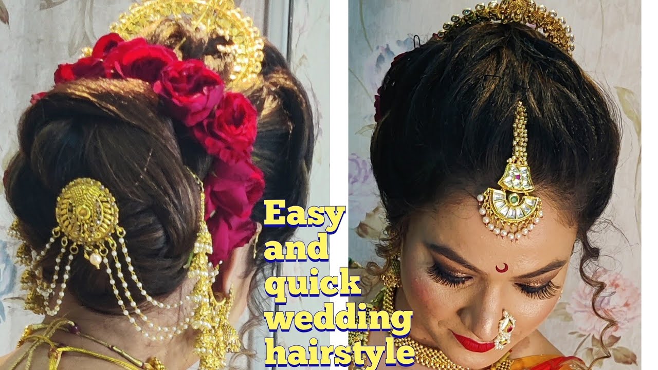 Marathi Bridal Hairstyles for Maharashtrian Brides | Bridal hair buns, Hair  styles, Bridal hair