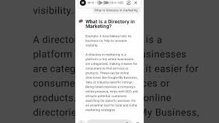 What is a Directory in Marketing?