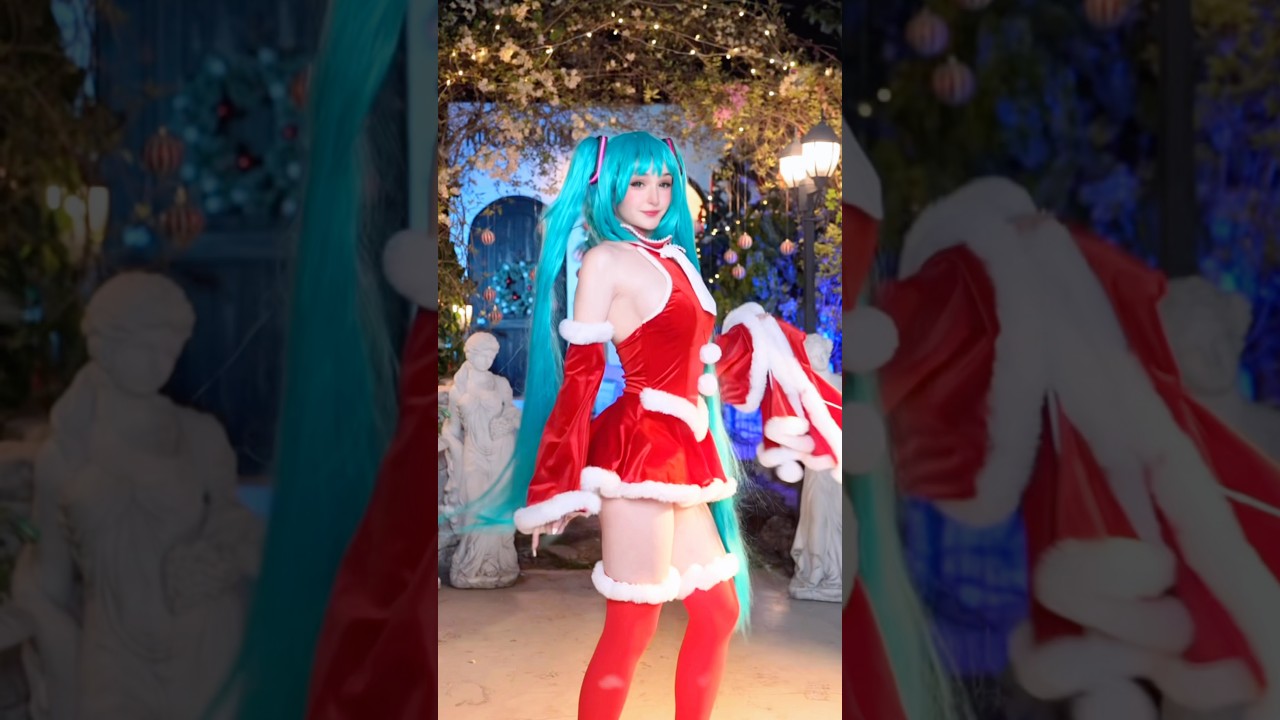 Christmas Miku is here 😍 who else do you want to see? ❤️🥰 #anime #cosplay