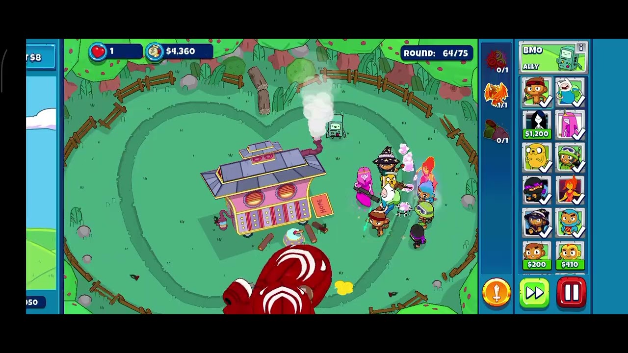 Bloons adventure time td #50 tree trunks house impossible 