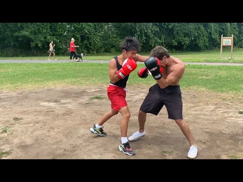 Asian Boxer vs Trash Talker (MMA Fighter) STREET BOXING