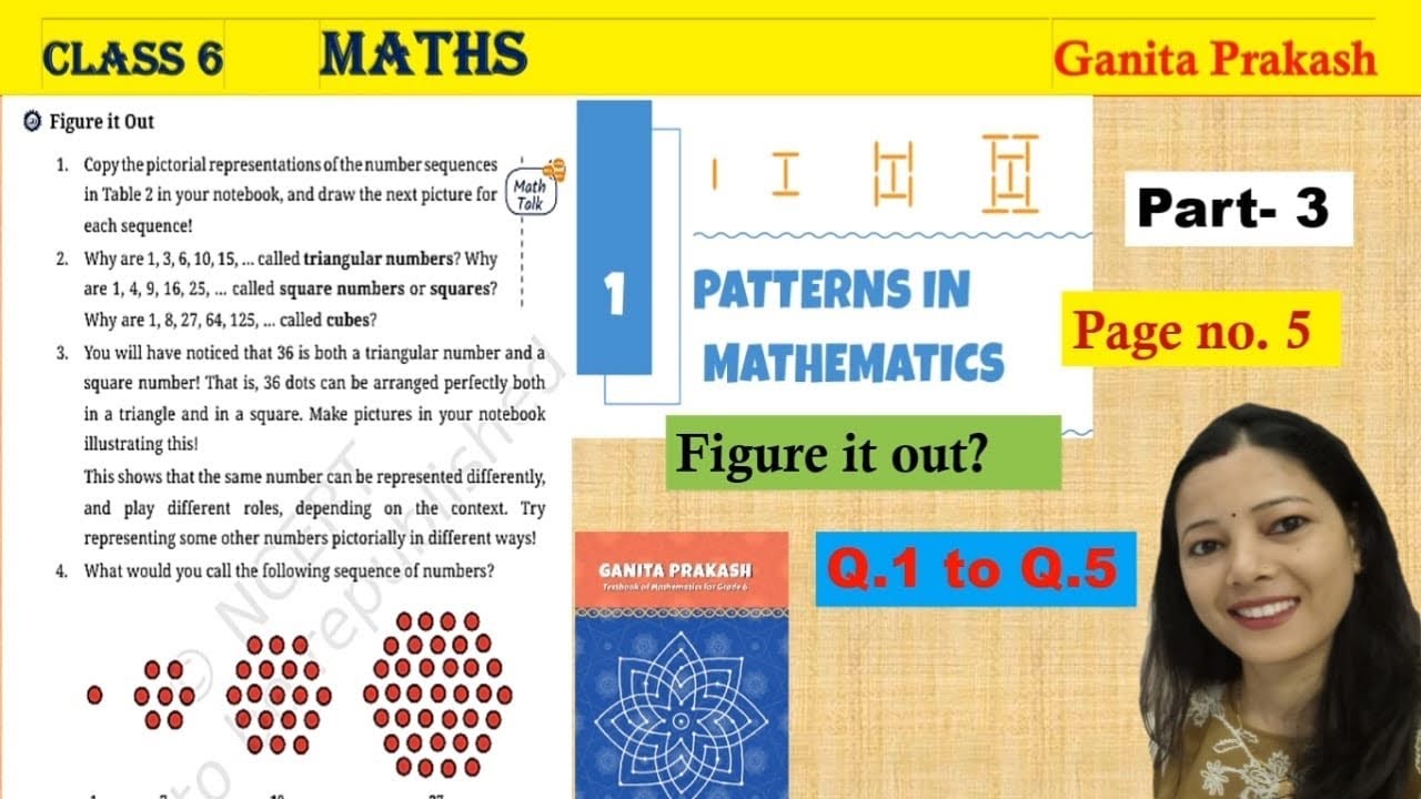 Chapter 1 Pattern Math Class-6 Maths Chapter-1 Pattern in mathematics (Page no. 5) Simple ...