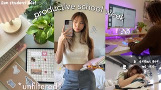 a productive school week in my life 📌 | busy days on campus, romanticizing student life, studying