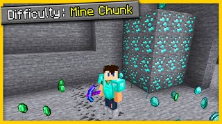 Beating Minecraft But You Can Mine The Entire Chunk (Hindi) \\