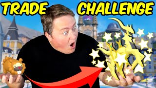 Trading BIDOOF into SHINY ARCEUS?!? | Pokemon Trade Up Challenge