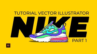 Shoes Vector Nike Illustrator : Tutorial Line Art Adobe Illustrator (part 1)