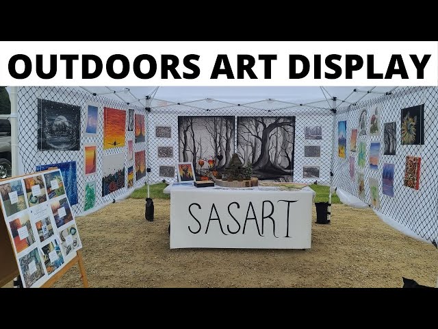 Outdoors art display with tent - farmers markets and events art
