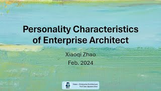 Personality characteristics of Enterprise Architect (EA) screenshot 3