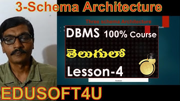 DBMS Three schema architecture -DBMS full course in Telugu-Lesson-4