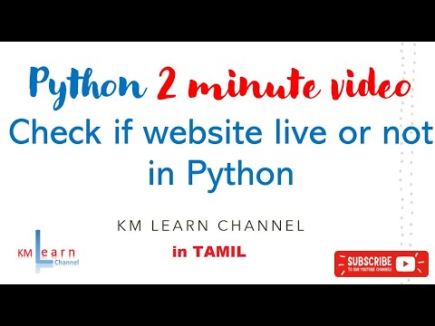 Python in 2 min - How to check if a website is live or not in Python