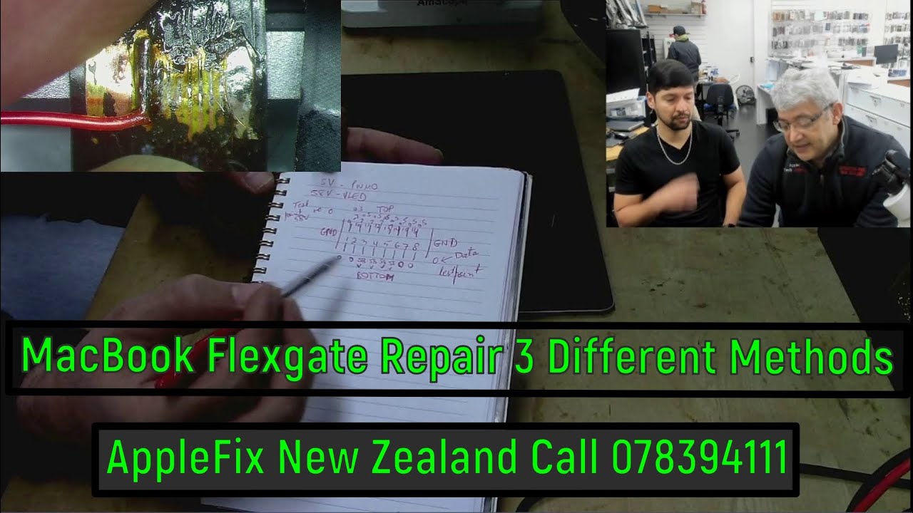 Macbook Flexgate repair 3 different methods, screen goes black certain
