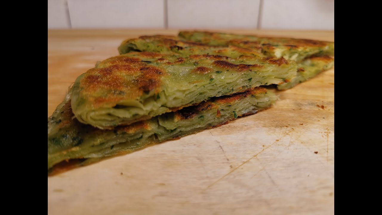 素食的蔥油餅做法  外酥內軟 素食在家做วิธีการทำโรตีไต้หวัน มังสวิรัติ