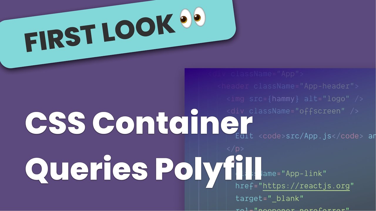 CSS Container Queries Polyfill FIRST LOOK