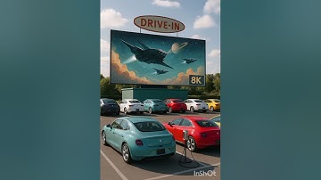 Retro futuristic drive-in #copilot #ai #art