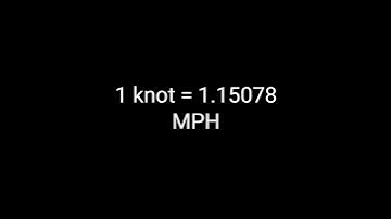 How to convert Knots to MPH